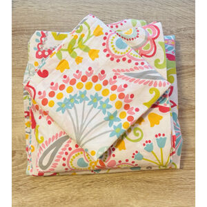 Pottery Barn PB Teen SWIRLY PAISLEY 3 Pc Twin Sheet Set Flat Fitted + Pillowcase